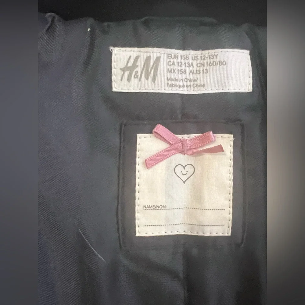 H&M Girls Tulip Shaped Down Puffer Jacket | 12 13Y